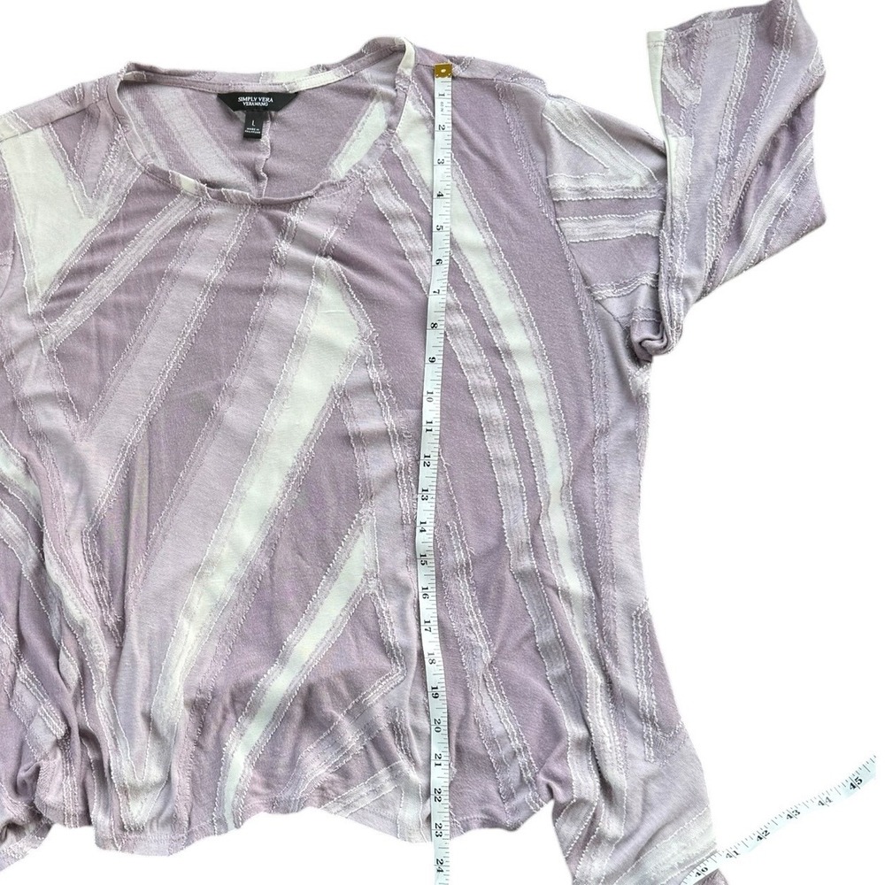 lagenlook shirt art teacher top lightweight spring Women's large purple White - Picture 2 of 4